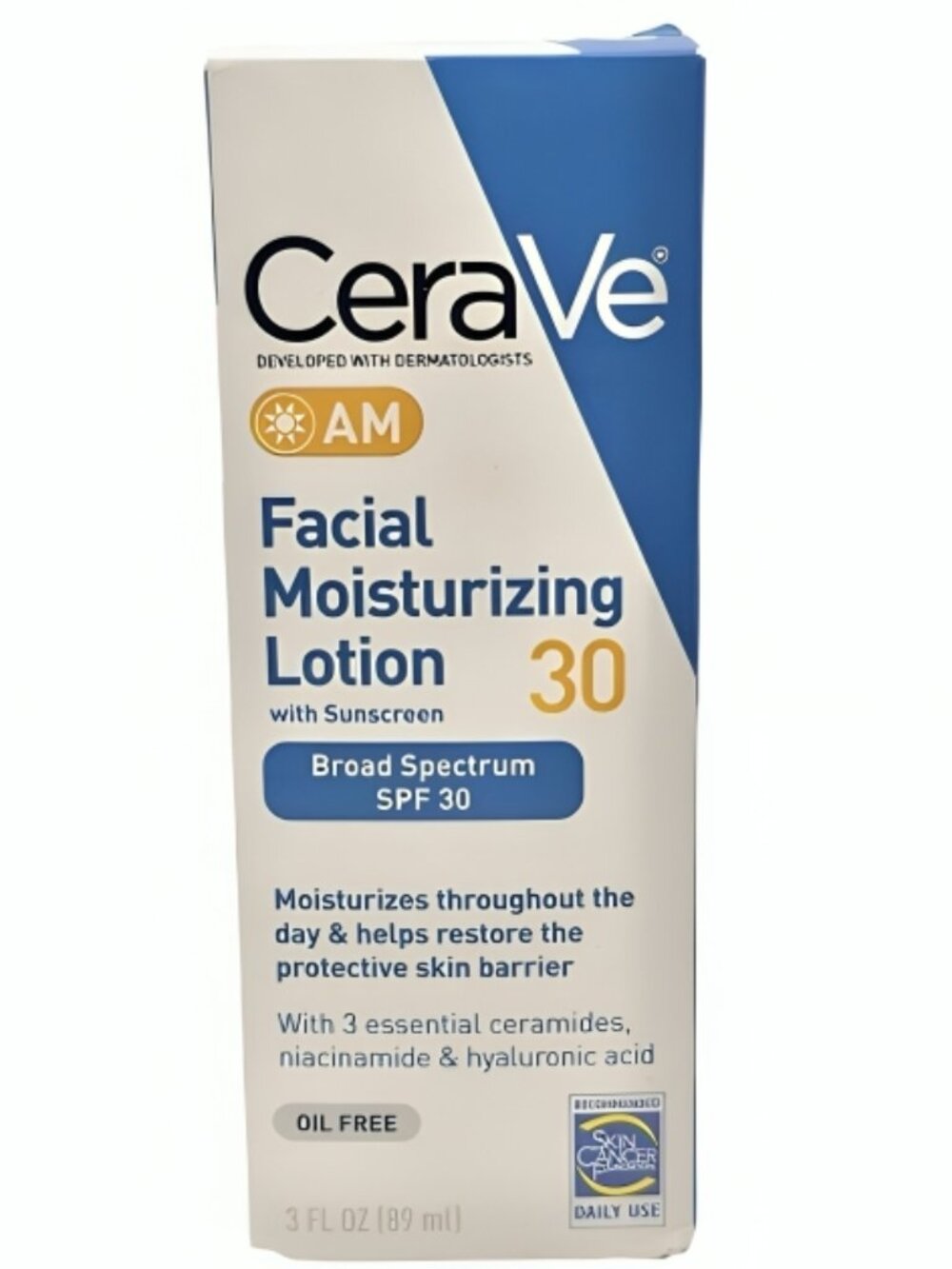 AM Facial Moisturizer SPF 30 | Oil-Free Daily Face Lotion 3oz New in Box